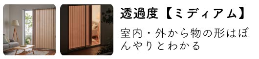 ロールスクリーン透過度　ミディアム
